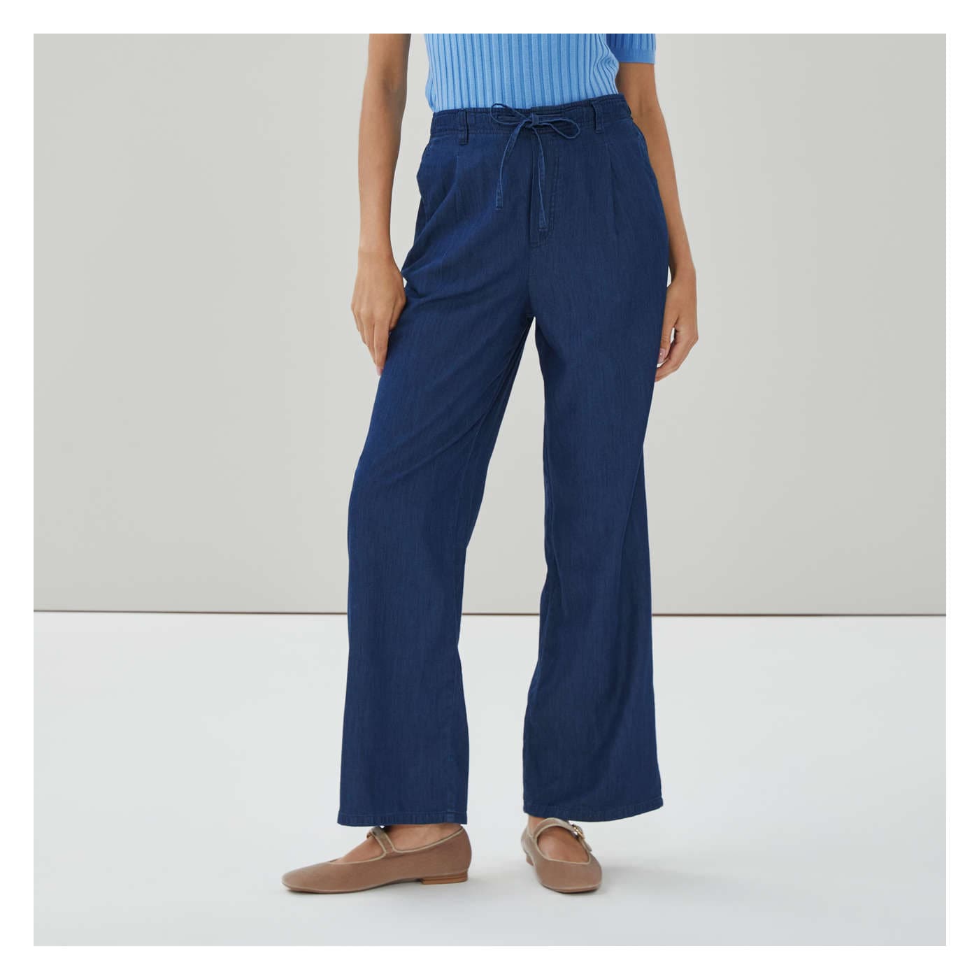 yu　0308 Joe Fresh Dark Wash Pull-On Chambray Pant - 1 ea | Zehrs